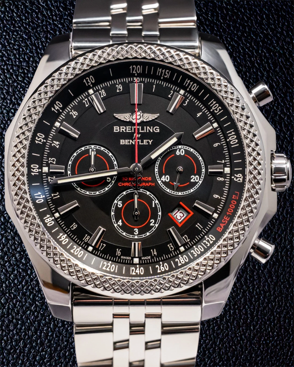 Breitling Bentley Barnato 49MM Black Dial Steel Bracelet (A25368)
