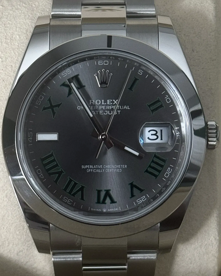 2026 Rolex Datejust "Wimbledon" 41MM Slate Dial Oyster Bracelet (126300)