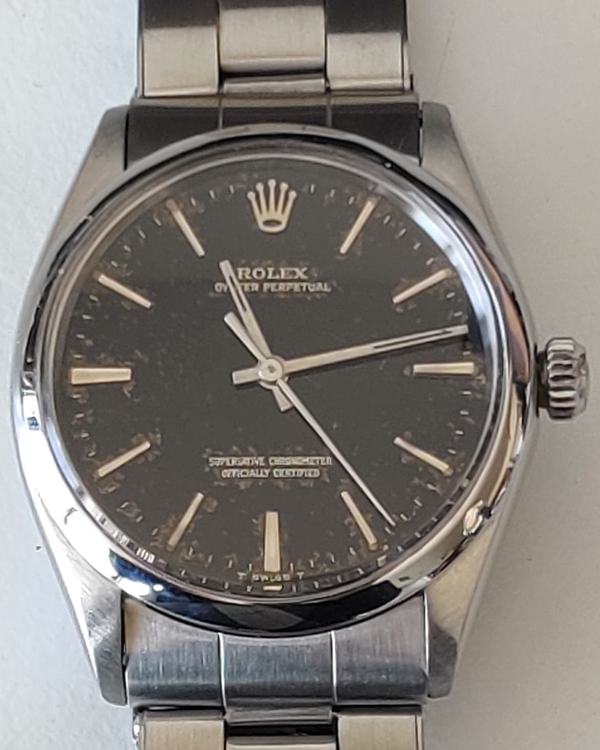 Rolex Oyster Perpetual 34MM Black Dial Oyster Bracelet (1002)