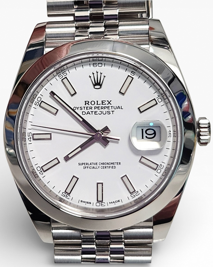 2018 Rolex Datejust 41MM White Dial Jubilee Bracelet (126300)