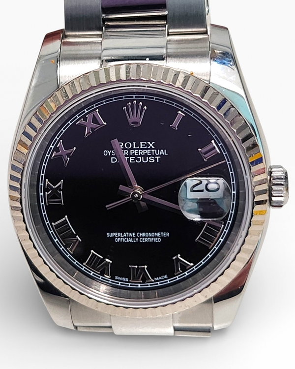 Rolex Datejust 36MM Black Dial Oyster Bracelet (116234)
