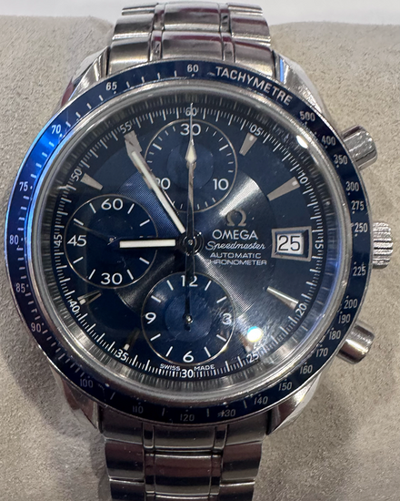 No Reserve - 2008 Omega Speedmaster Day-Date 40MM Blue Dial Steel Bracelet (3212.80.00)