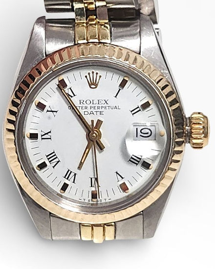 Rolex Lady-Datejust 26MM White Dial Two-Tone Jubilee Bracelet (6917)