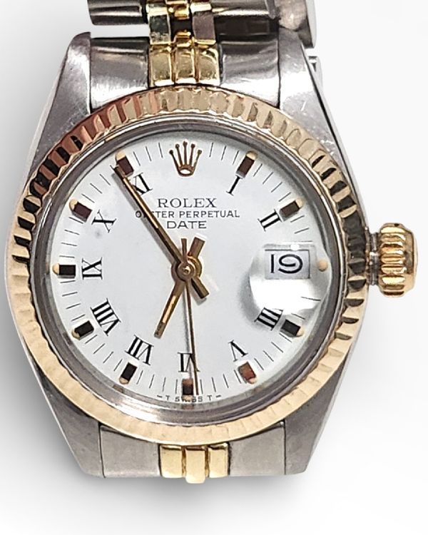 Rolex Lady-Datejust 26MM White Dial Two-Tone Jubilee Bracelet (6917)