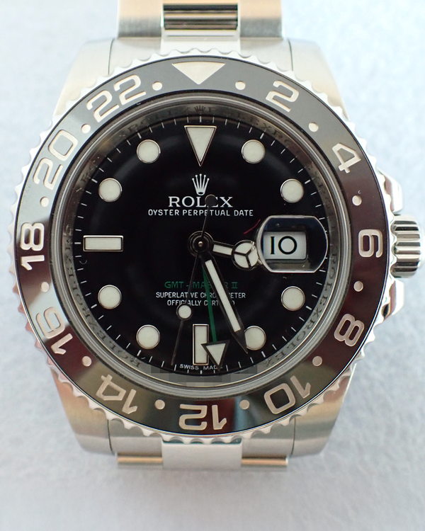 working 2012 Rolex GMT-Master II 40MM Black Dial Oyster Bracelet (116710LN)