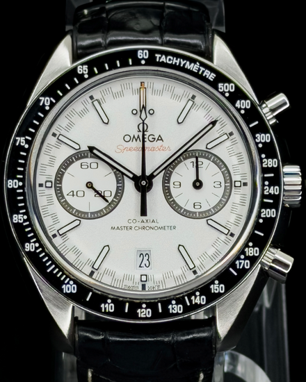 2022 Omega Speedmaster Racing 44.25MM White Dial Leather Strap (329.33.44.51.04.001)