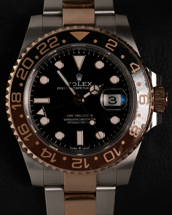 2024 Rolex GMT-Master II "Rootbeer" 40MM Black Dial Two-Tone Oyster Bracelet (126711CHNR)
