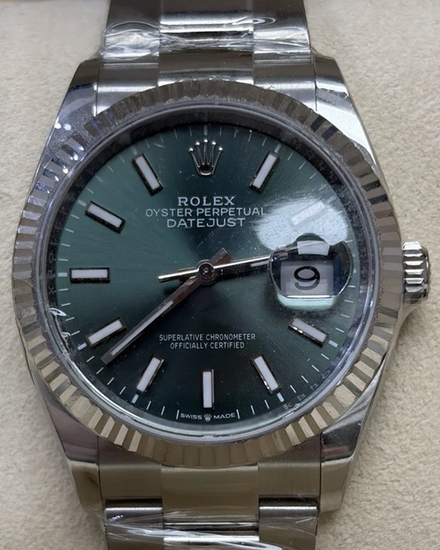 2025 Rolex Datejust 36MM Green Dial Oyster Bracelet (126234)