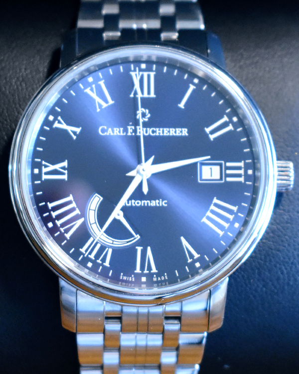 Carl F. Bucherer Adamavi Classic 40MM Blue Dial Steel Bracelet (00.10323.08.51.21)