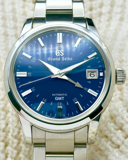 Grand Seiko Automatic GMT L.E. 39.5MM Blue Dial Steel Bracelet (SBGM239)