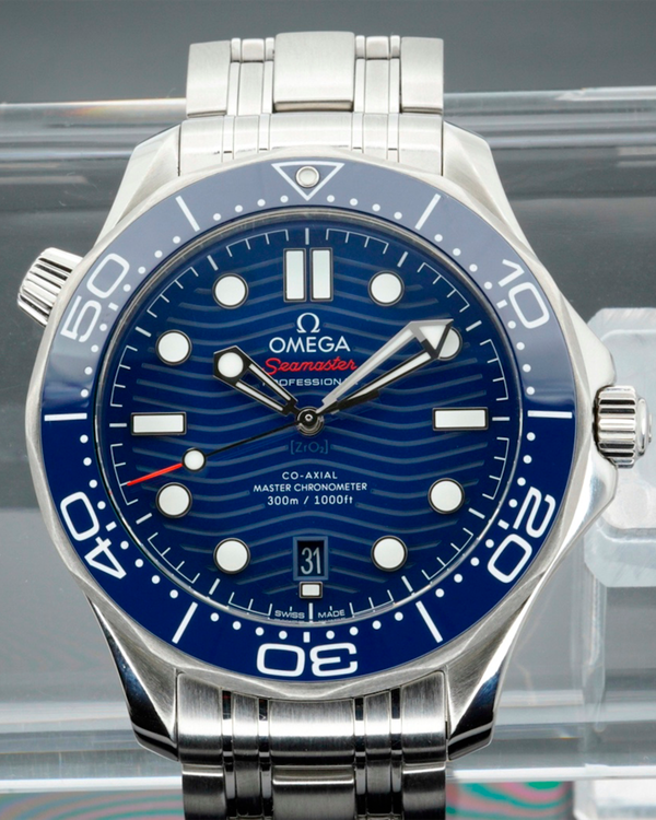 2021 Omega Seamaster Diver 300M 42MM Blue Dial Steel Bracelet (210.30.42.20.03.001)