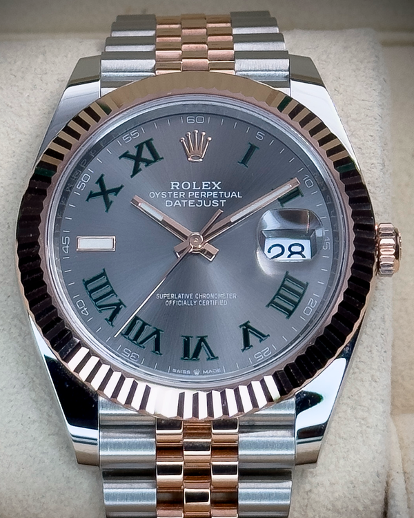 2023 Rolex Datejust "Wimbledon" 41MM Slate Dial Two-Tone Jubilee Bracelet (126331)