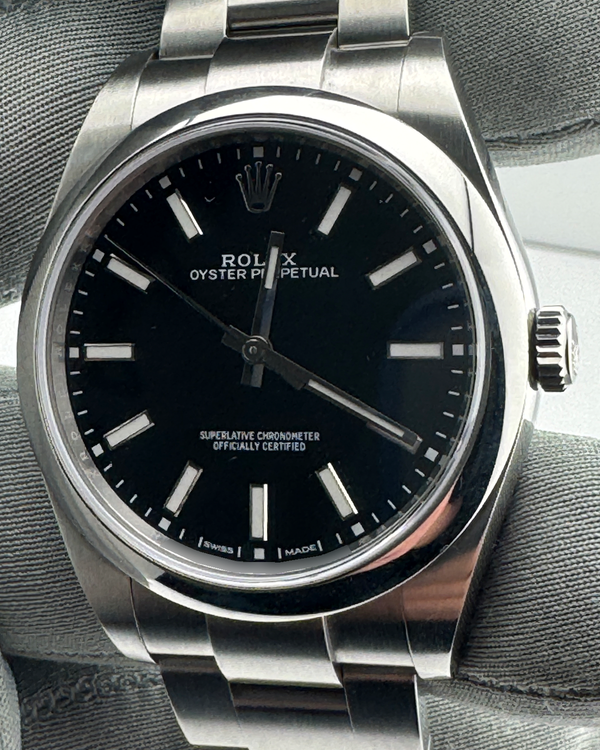 Rolex Oyster Perpetual 39MM Black Dial Oyster Bracelet (114300)