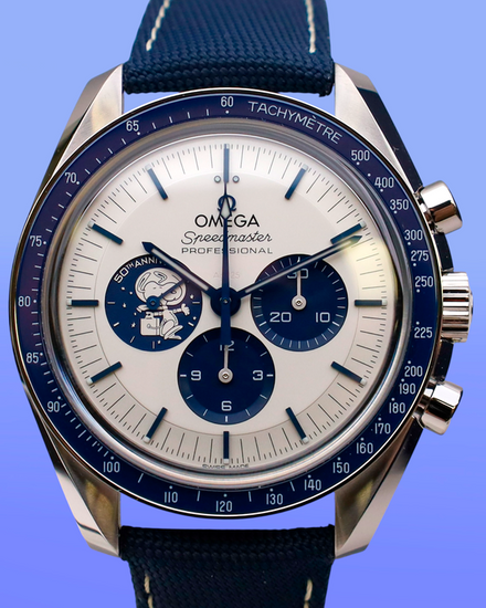 2025 Omega Speedmaster Anniversary Series “Silver Snoopy Award” 42MM Silver Dial Textile Strap (310.32.42.50.02.001)