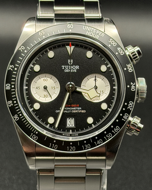 2021 Tudor Black Bay Chrono "Reverse Panda" 41MM Black Dial Steel Bracelet (79360N)