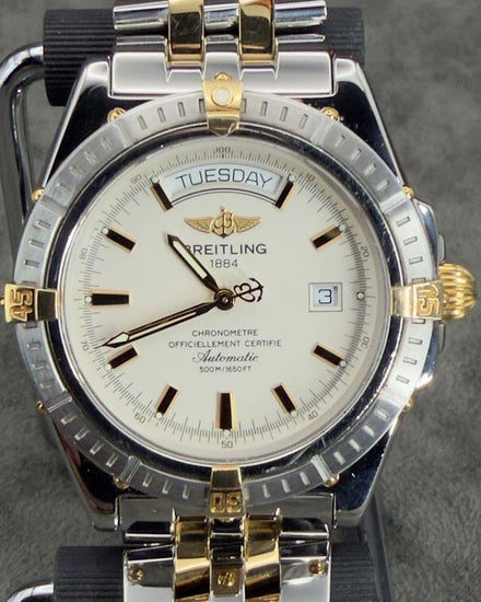 2003 Breitling Headwind 43MM Silver Dial Two-Tone Bracelet (B45355)