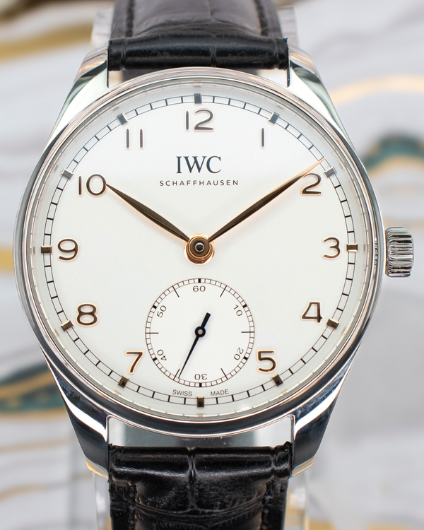 SR END SUN - 2022 IWC Schaffhausen Portugieser 40MM Silver Dial Leather Strap (IW358303)