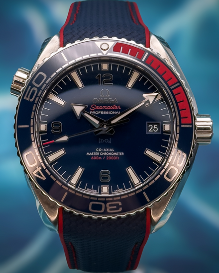2018 Omega Seamaster Planet Ocean "Pyeongchang 2018" L.E. 43.5MM Blue Dial Rubber Strap (522.32.44.21.03.001)