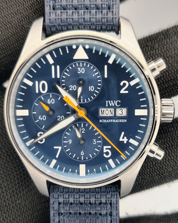 IWC Schaffhausen Pilot Chronograph "Captain Blue" S.E. 43MM Blue Dial Textile Strap (IW377729)