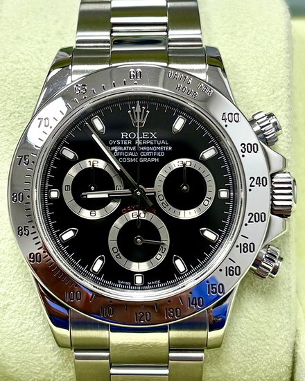 Rolex Cosmograph Daytona 40MM Black Dial Oyster Bracelet (116520)