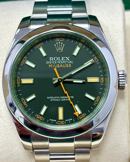 2014 Rolex Milgauss 40MM Black Dial Oyster Bracelet (116400GV)
