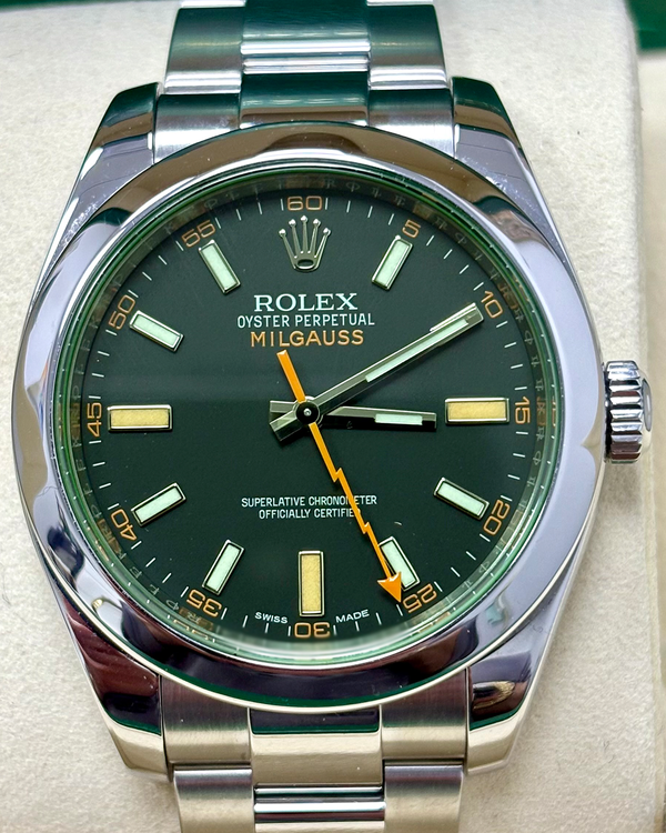 2014 Rolex Milgauss 40MM Black Dial Oyster Bracelet (116400GV)