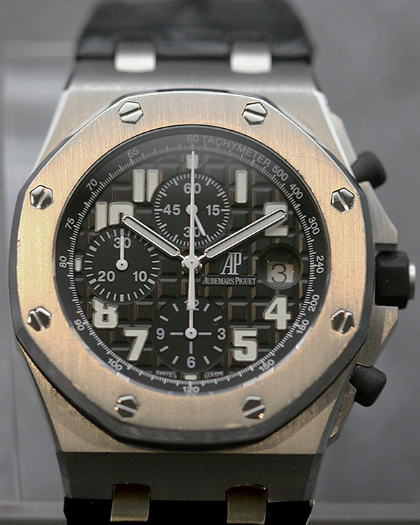 2013 Audemars Piguet Royal Oak Offshore 42MM Black Dial Leather Strap (26170ST.OO.D101CR.03)