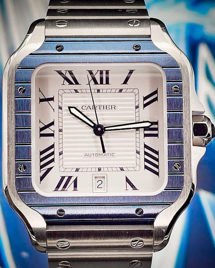 2022 Cartier Santos De Cartier 39.8MM Silver Dial Steel Bracelet (WSSA0047)