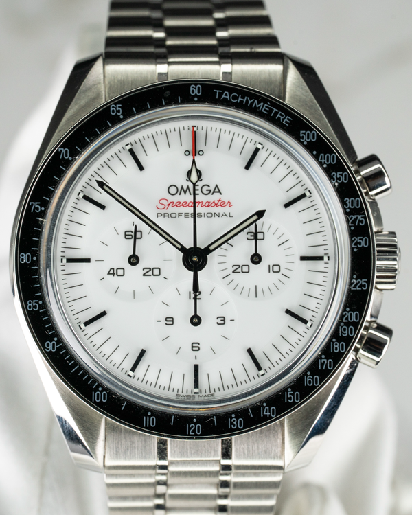 2025 Omega Speedmaster Professional Moonwatch 42MM White Dial Steel Bracelet (310.30.42.50.04.001)