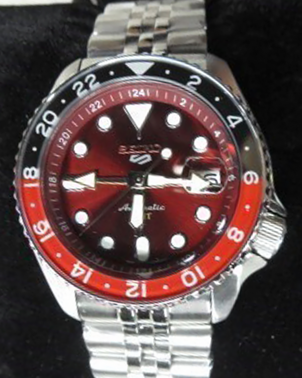2024 Seiko 5 Sports GMT "Passion Red" L.E. 42.5MM Red Dial Steel Bracelet (SSK031K1)