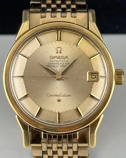 Omega Constellation 34MM Silver "Pie Pan" Dial Steel Bracelet (168.005)
