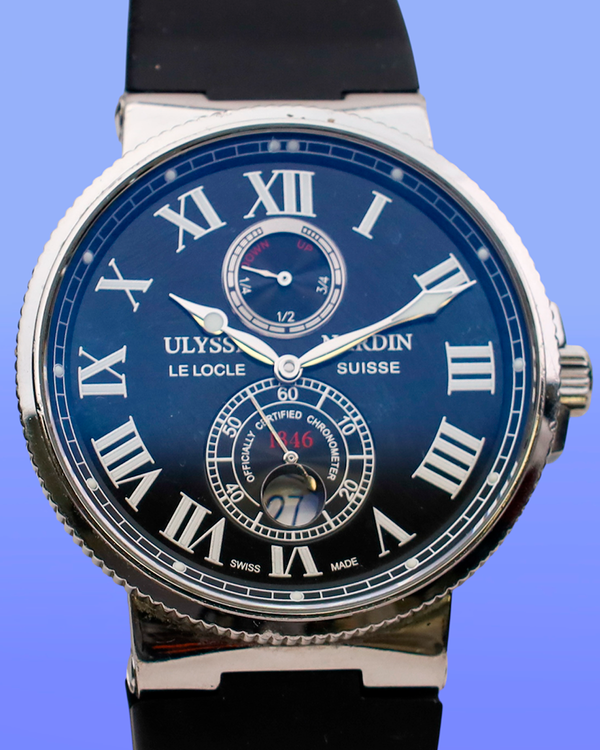 Ulysse Nardin Marine Chronometer 43MM Black Dial Rubber Strap (263-67)