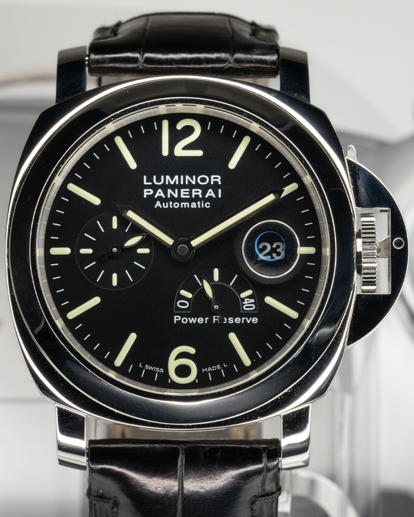 Panerai Luminor Power Reserve 44MM Black Dial Leather Strap (PAM00090)