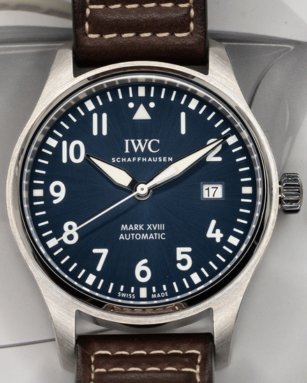 2021 IWC Schaffhausen Pilot Mark XVIII Edition "Le Petit Prince" 40MM Blue Dial Leather Strap (IW327010)