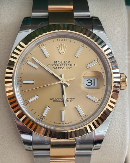 2026 Rolex Datejust 41MM Champagne Dial Two-Tone Oyster Bracelet (126333)