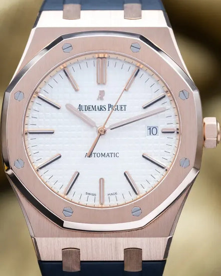 2015 Audemars Piguet Royal Oak 41MM Silver Dial Rubber Strap (15400OR.OO.D088CR.01)