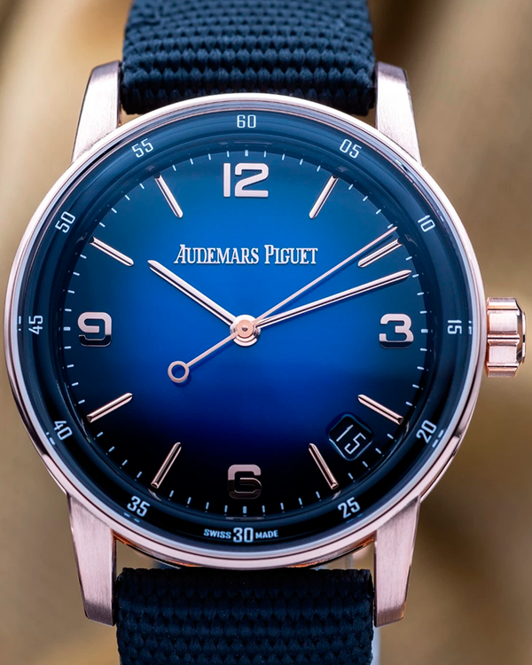 2021 Audemars Piguet Code 11.59 41MM Blue Dial Textile Strap (15210OR.OO.A002KB.03)