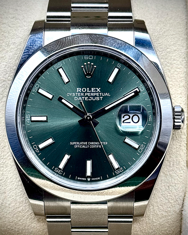 2025 Rolex Datejust 41MM Green Dial Oyster Bracelet (126300)