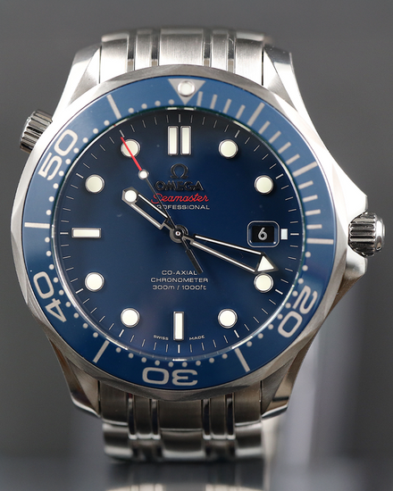 2018 Omega Seamaster Diver 300M 41MM Blue Dial Steel Bracelet (212.30.41.20.03.001)
