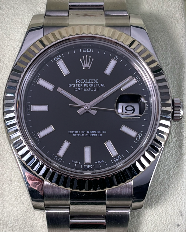 2014 Rolex Datejust II 41MM Blue Dial Oyster Bracelet (116334)