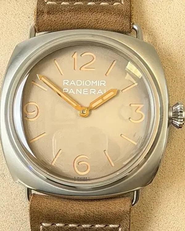 2025 Panerai Radiomir Tre Giorni 45MM Brown Dial Leather Strap (PAM01350)