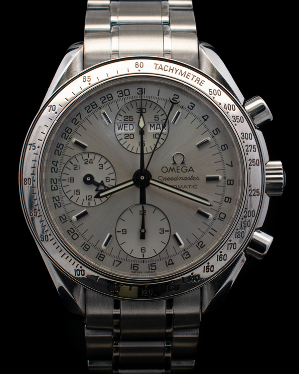 No Reserve - Omega Speedmaster Day-Date 39MM Silver Dial Steel Bracelet (3523.30.00)