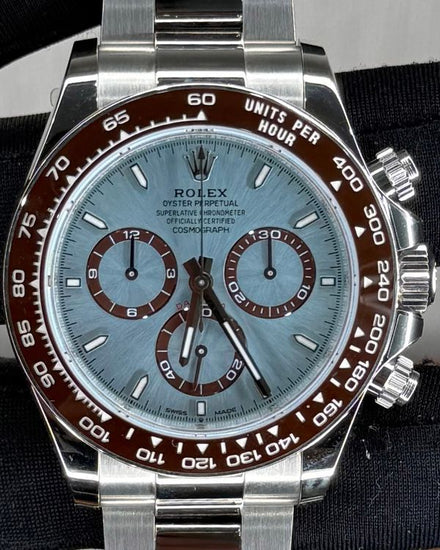 2025 Rolex Cosmograph Daytona 40MM Ice Blue Dial Platinum Oyster Bracelet (126506)