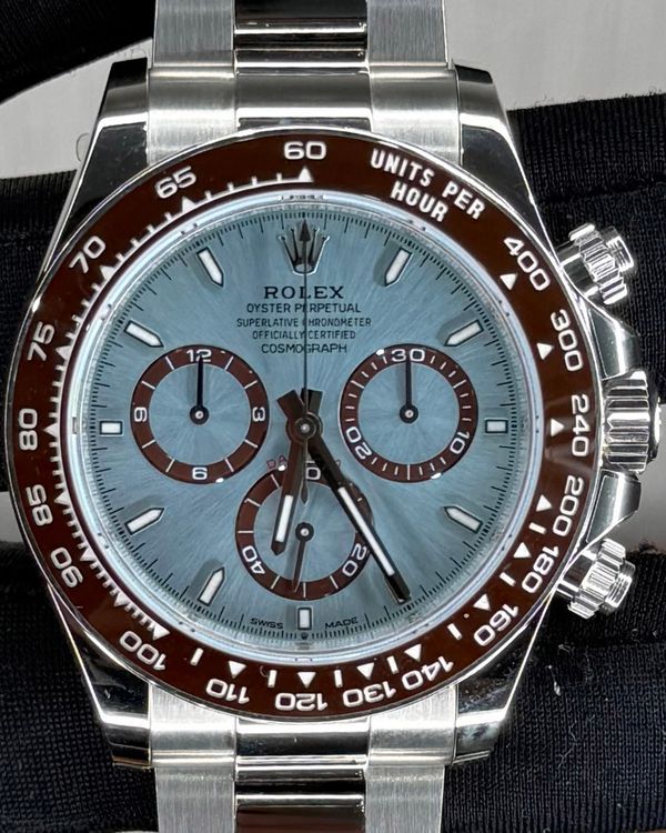 2025 Rolex Cosmograph Daytona 40MM Ice Blue Dial Platinum Oyster Bracelet (126506)