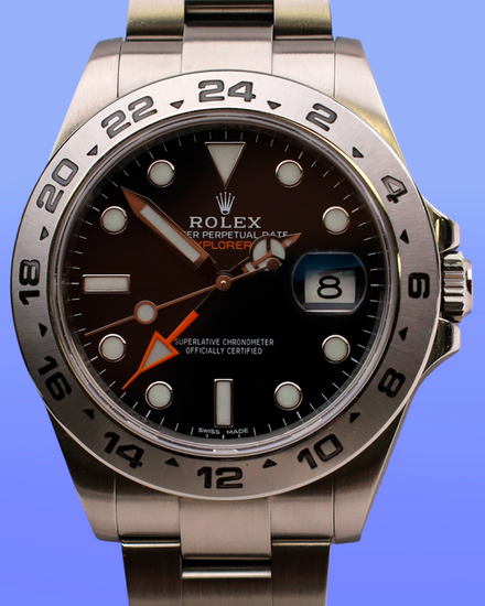 No Reserve - 2014 Rolex Explorer II 42MM Black Dial Oyster Bracelet (216570)