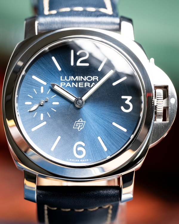2022 Panerai Luminor "Blu Mare" 44MM Blue Dial Leather Strap (PAM01085)