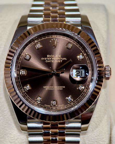 2017 Rolex Datejust 41MM Chocolate Dial Two-Tone Jubilee Bracelet (126331)