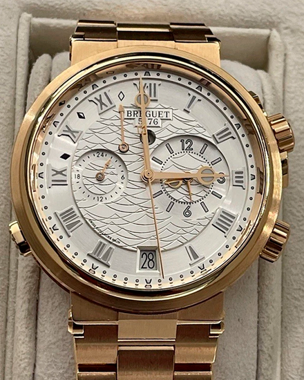 Breguet Marine Alarme Musicale 40MM Silver Dial Rose Gold Bracelet (5547BR/12/RZ0)