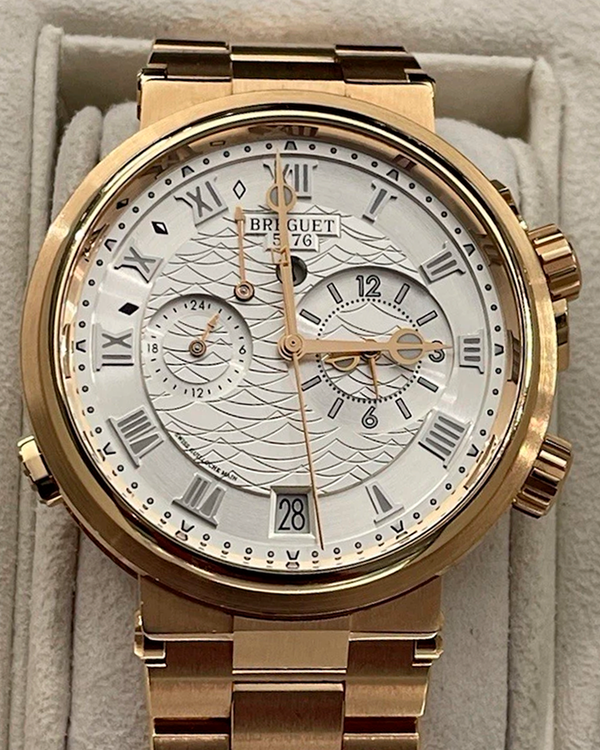 Breguet Marine Alarme Musicale 40MM Silver Dial Rose Gold Bracelet (5547BR/12/RZ0)