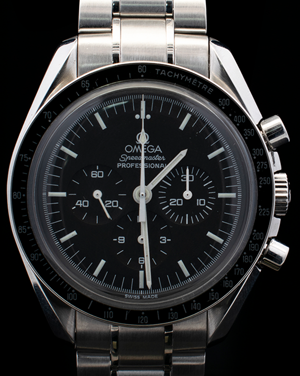 No Reserve - Omega Speedmaster Professional Moonwatch 42MM Black Dial Steel Bracelet (3570.50.00)